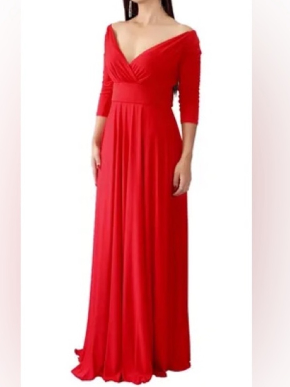 NWT TS couture lanting red evening gown